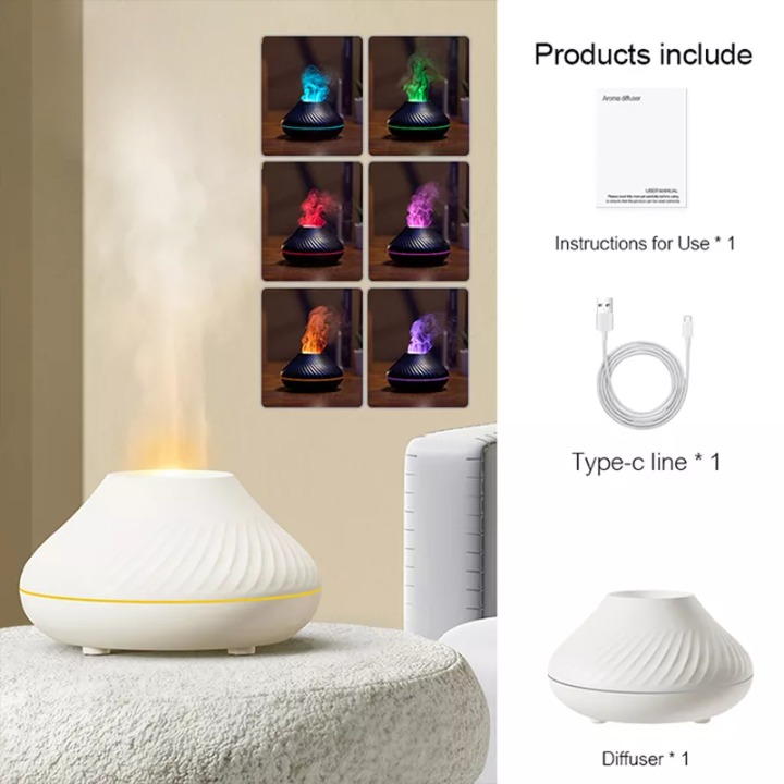 Usb Volcanic Aroma Humidifier Light