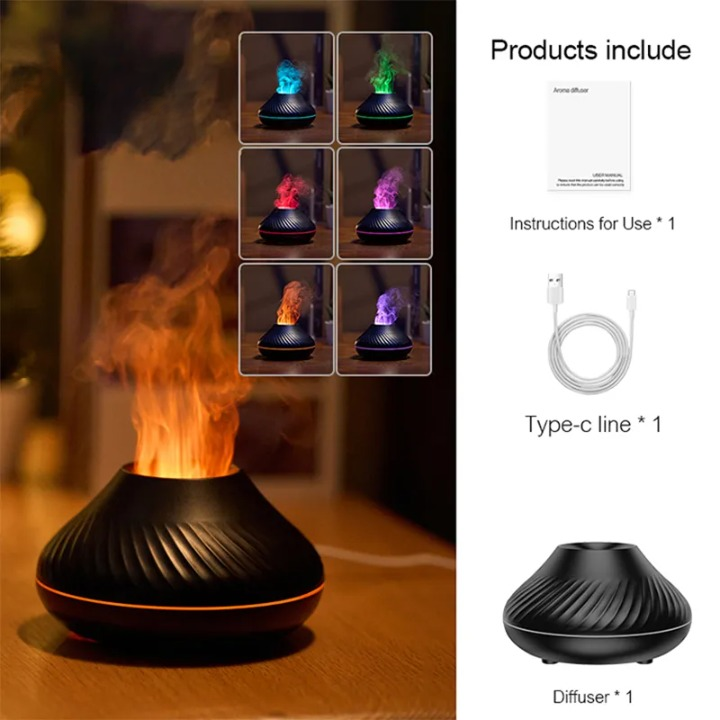 Usb Volcanic Aroma Humidifier Light