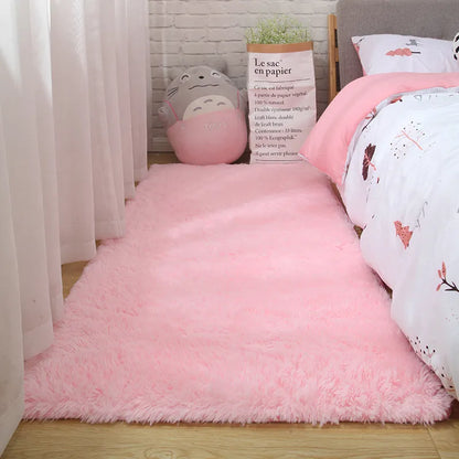 Fluffy Bedroom Carpet Decor