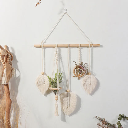 Leaf Macrame Wall Hanging Décor