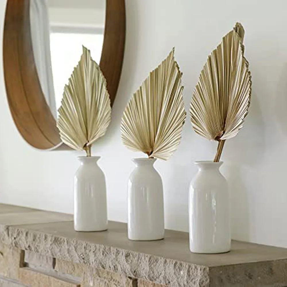 2PC Mini Palm & Pampas Grass Set for DIY Weddings & Home Decor