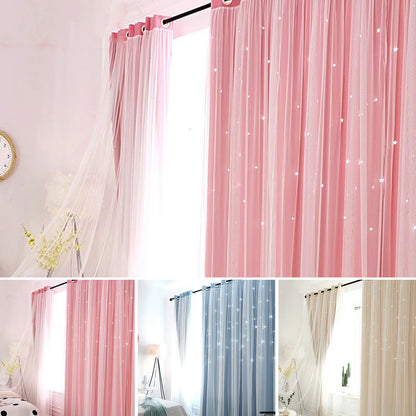 Star Hollow Blackout Tulle Curtains