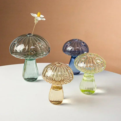 Mushroom Hydroponic Glass Terrarium Art