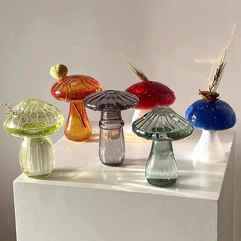 Mushroom Hydroponic Glass Terrarium Art