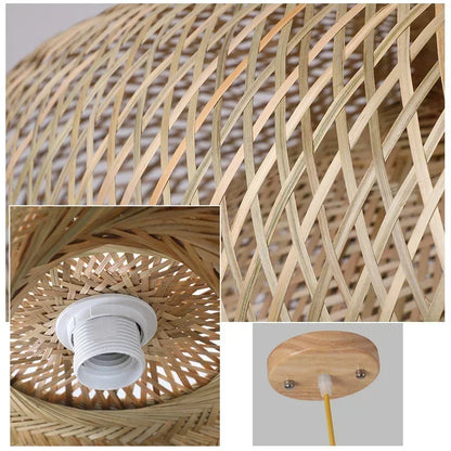 Bamboo Lustre Rattan Pendant Light