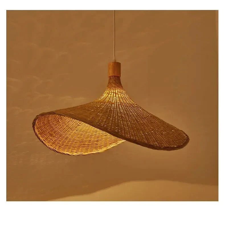 Bamboo Lustre Rattan Pendant Light