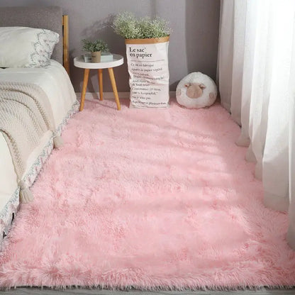 Fluffy Bedroom Carpet Decor