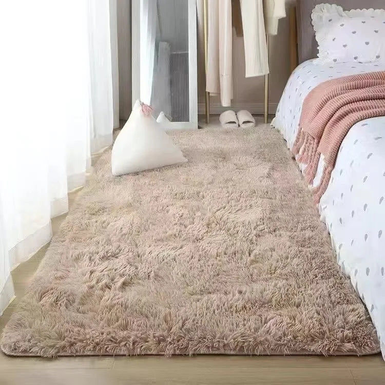 Fluffy Bedroom Carpet Decor