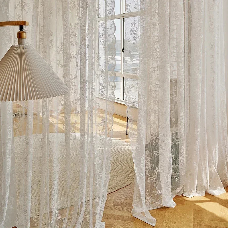 Floral Voile Curtains for Home