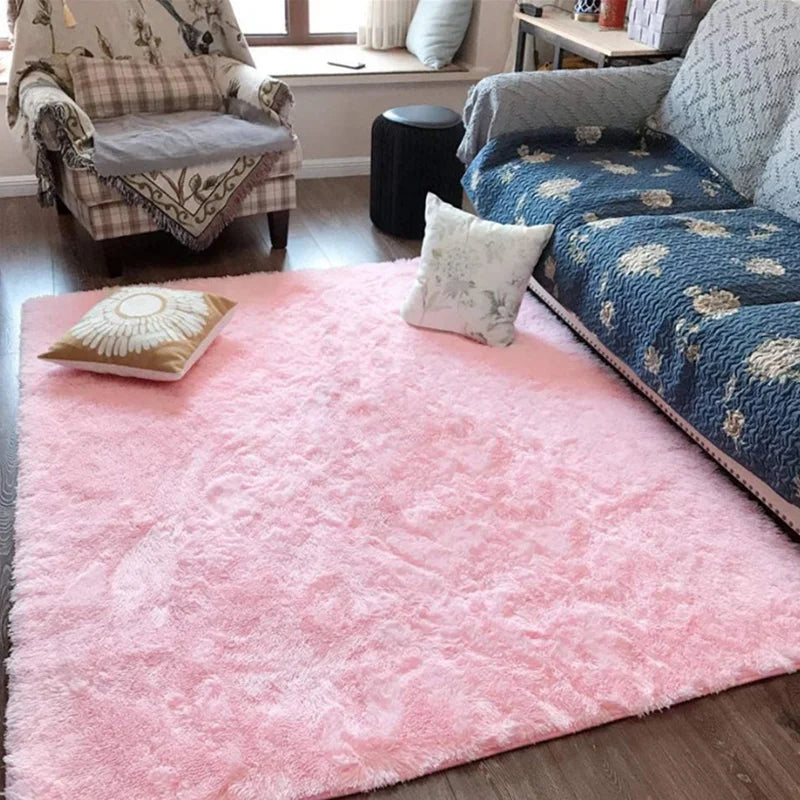 Fluffy Bedroom Carpet Decor