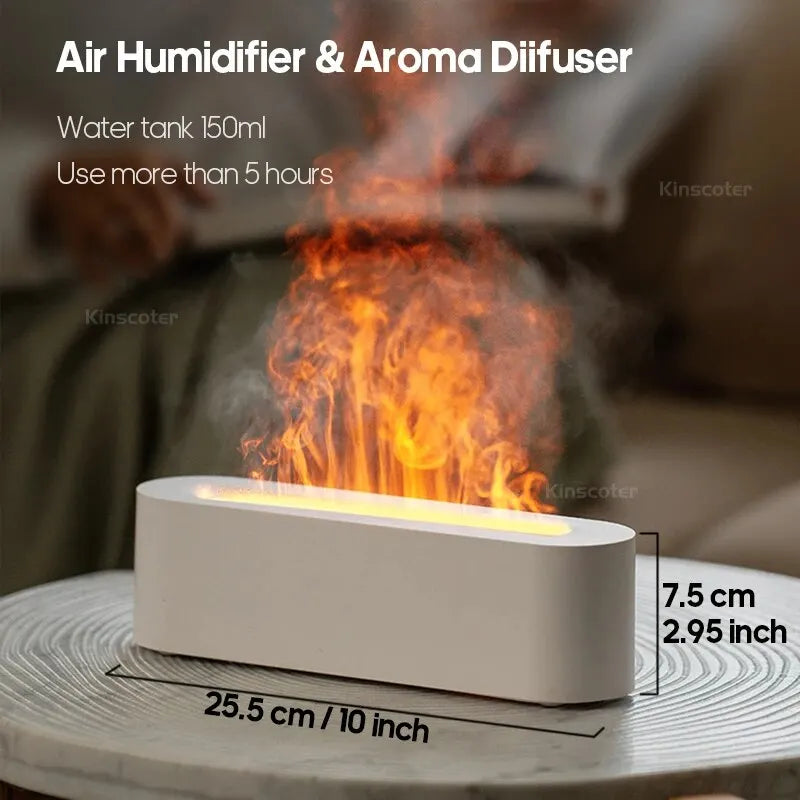 Flame Humidifier & Aroma Diffuser for Bedroom