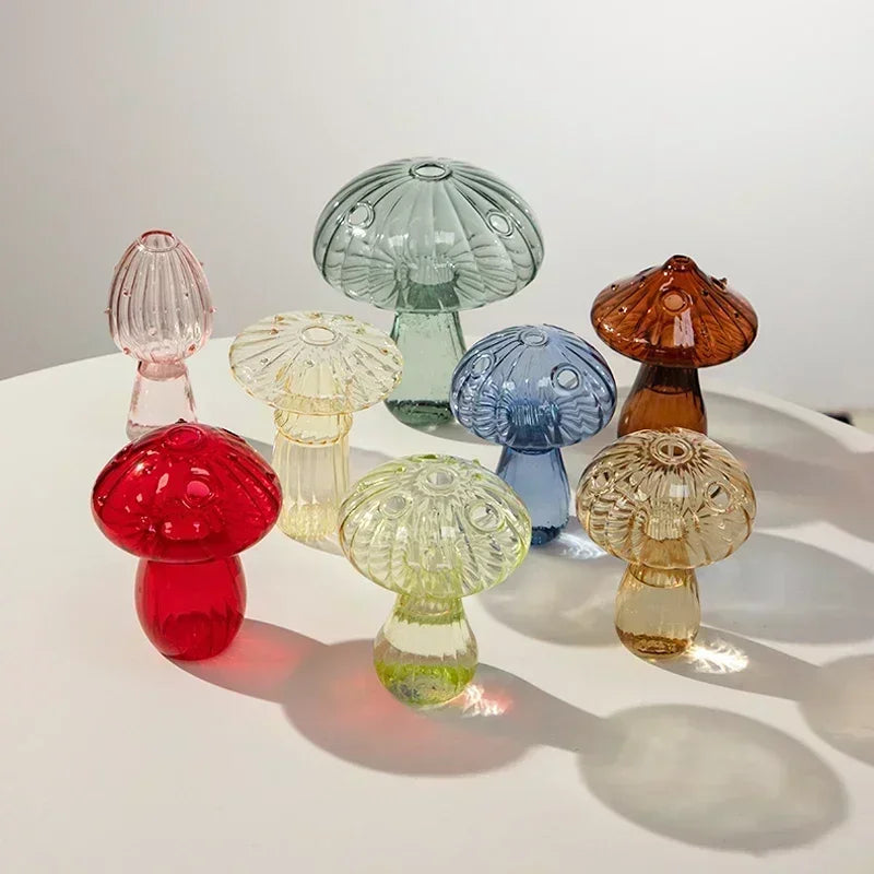 Mushroom Hydroponic Glass Terrarium Art