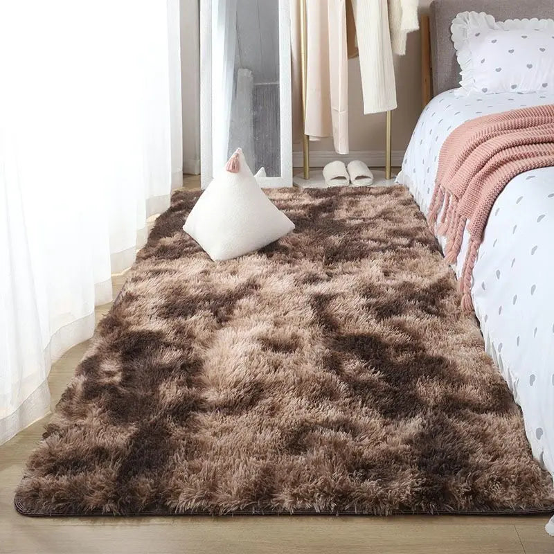 Fluffy Bedroom Carpet Decor