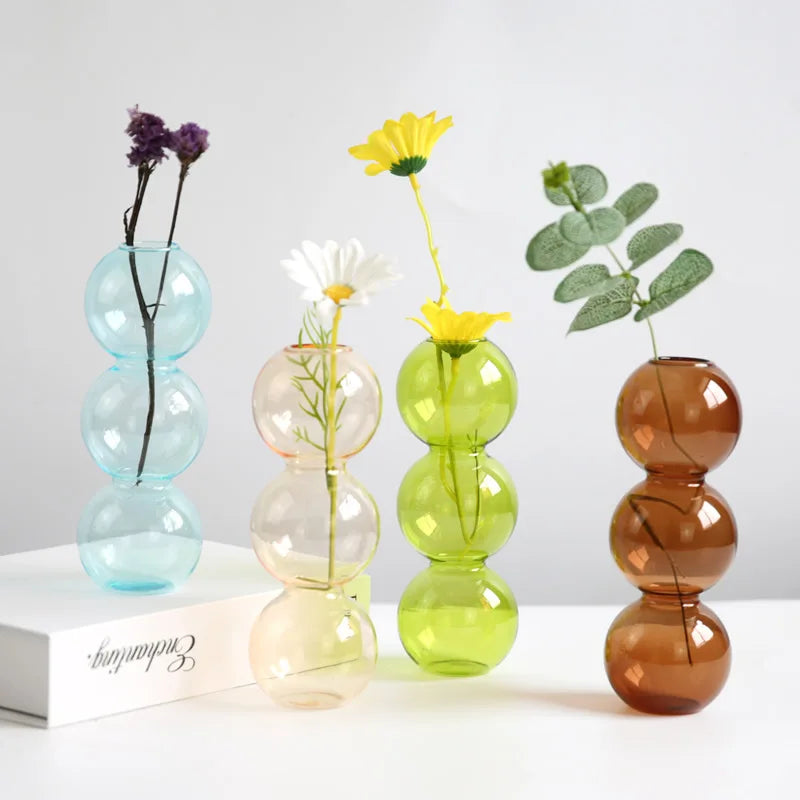 Nordic Glass Vase for Home Decor