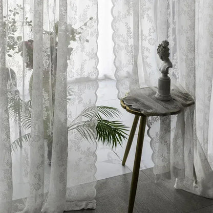 Floral Voile Curtains for Home