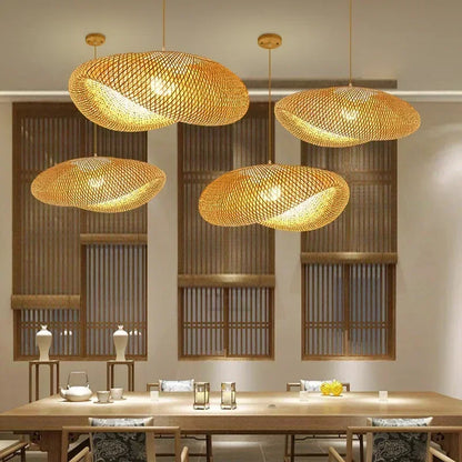 Bamboo Lustre Rattan Pendant Light