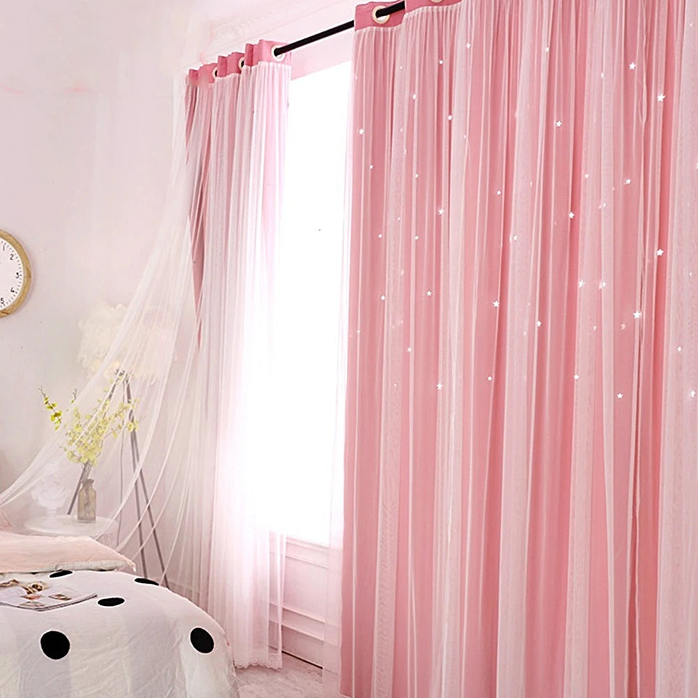 Star Hollow Blackout Tulle Curtains