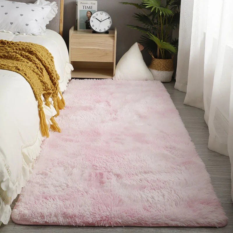 Fluffy Bedroom Carpet Decor