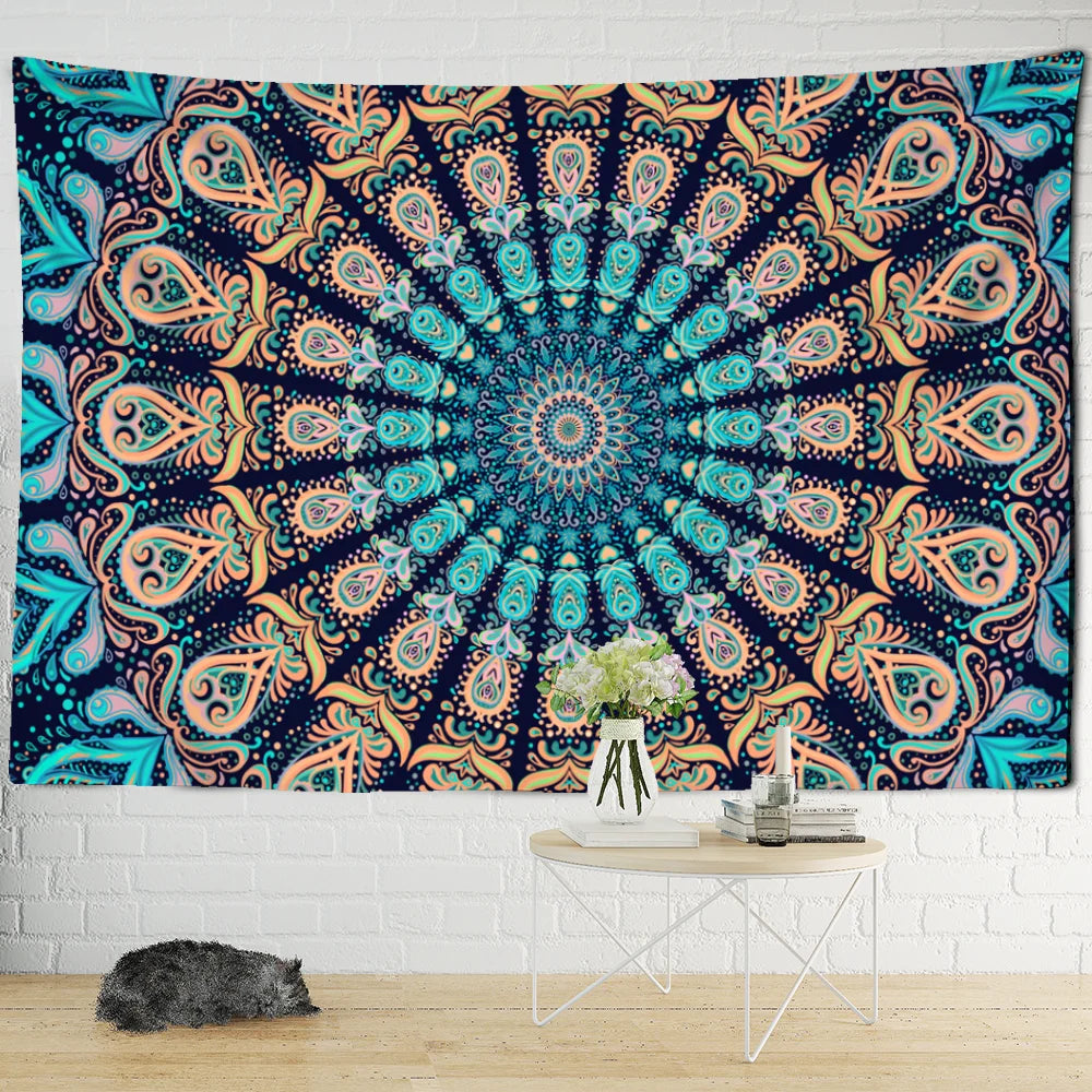 Moon Mandala Tapestry Wall Decor