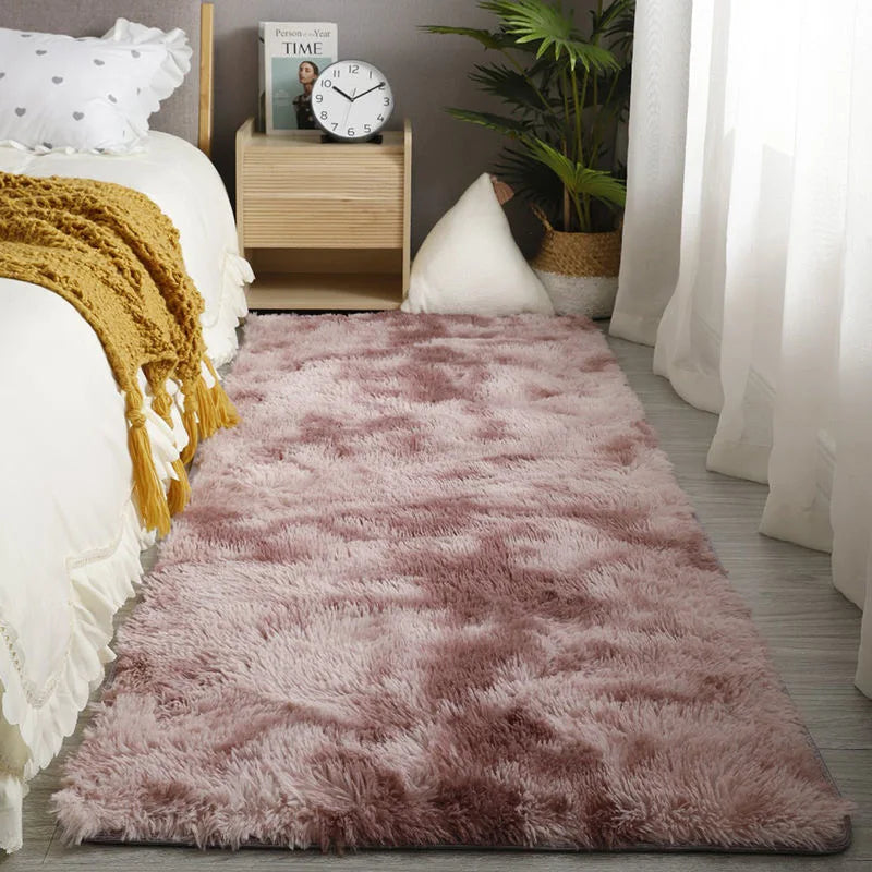 Fluffy Bedroom Carpet Decor