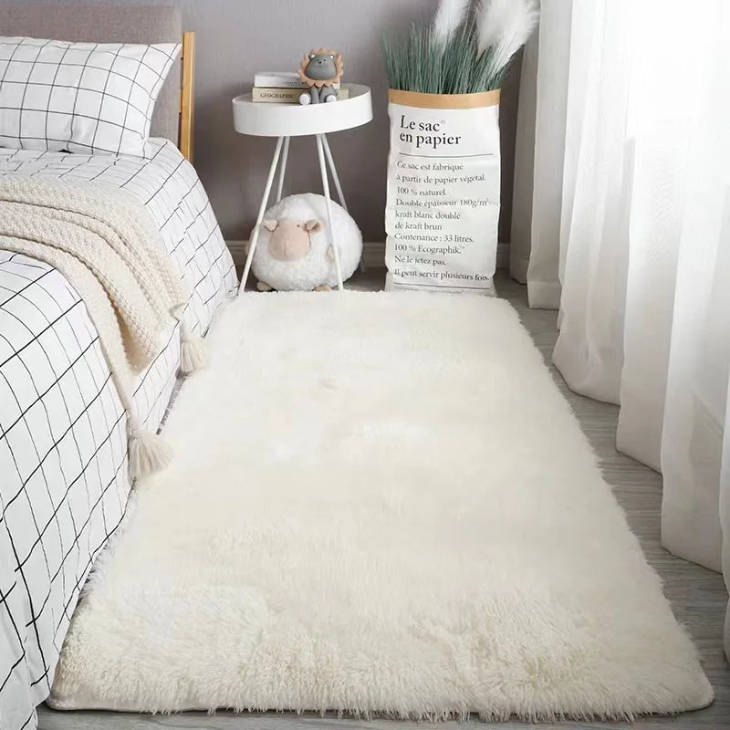 Tie-Dyed Fluffy Bedroom Rug